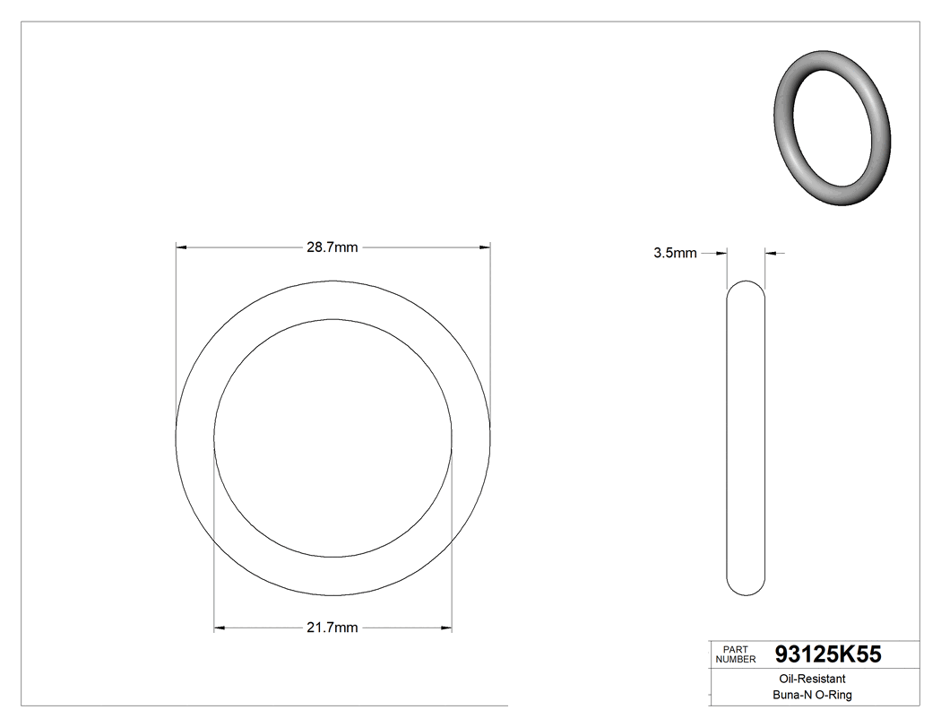 Technical drawing - 93125K55